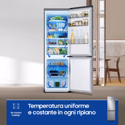Samsung RB34C775CS9 frigorifero Combinato EcoFlex AI 1.85m 344L Libera installazione con congelatore Wifi 1,85m 344 L con rivestimento in acciaio inox Classe C, Inox - Vista aggiuntiva 6