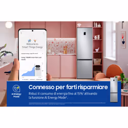 Samsung RB38C672CSA frigorifero Combinato EcoFlex AI Libera installazione con congelatore Wifi 2m 390 L Classe C, Inox - Vista aggiuntiva 4
