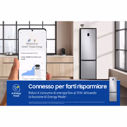 Samsung Frigorifero Combinato EcoFlex AI 2m 390L RB38C674CSA - Vista aggiuntiva 4