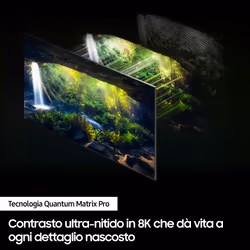 Samsung Series 8 TV QE85QN800CTXZT Neo QLED 8K, Smart TV 85" Processore Neural Quantum 8K, Dolby Atmos e OTS+, Titan Black 2023 - Vista aggiuntiva 4