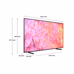 Samsung Series 6 TV QE75Q60CAUXZT QLED 4K, Smart TV 75" Processore Quantum 4K Lite, OTS Lite, Black 2023