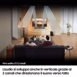 Samsung Soundbar HW-Q600C/ZF Serie Q, 9 speaker, Wireless Dolby Atmos, Audio a 3.1.2 canali, Q-Simphony, Compatibile con Alexa e Google Assistant, Black 2023 - Vista aggiuntiva 4