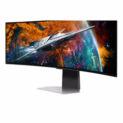 Samsung G95SC 49" Dual QHD OLED Argento - Vista aggiuntiva 4