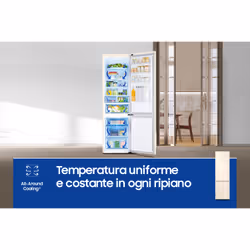 Samsung RB38C603DEL frigorifero Combinato EcoFlex AI Libera installazione con congelatore Wifi 2m 390 L Classe D, Sabbia - Vista aggiuntiva 6