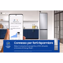 Samsung RB38C603DSA frigorifero Combinato EcoFlex AI Libera installazione con congelatore Wifi 2m 390 L Classe D, Inox - Vista aggiuntiva 4