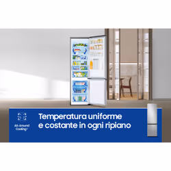 Samsung RB38C603DSA frigorifero Combinato EcoFlex AI Libera installazione con congelatore Wifi 2m 390 L Classe D, Inox - Vista aggiuntiva 6