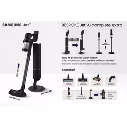 Samsung Aspirapolvere senza filo BESPOKE Jet™ AI complete extra 280W VS28C9784QK - Vista aggiuntiva 5
