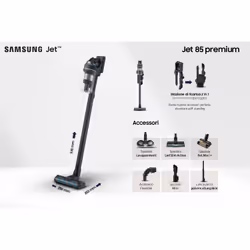 Samsung Aspirapolvere senza filo Jet™ 85 premium 210W VS20C852FTB - Vista aggiuntiva 4