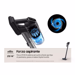 Samsung Aspirapolvere senza filo Jet™ 85 premium 210W VS20C852FTB - Vista aggiuntiva 6