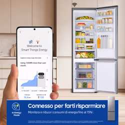 Samsung Frigorifero Combinato EcoFlex AI 2m 390L RB38C600CS9 - Vista aggiuntiva 6