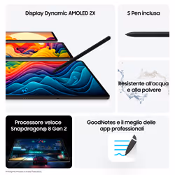 Samsung Galaxy Tab S9 Ultra Tablet AI Pollici Dynamic AMOLED 2X Wi-Fi RAM 12GB 256 GB Tablet Graphite - Vista aggiuntiva 8