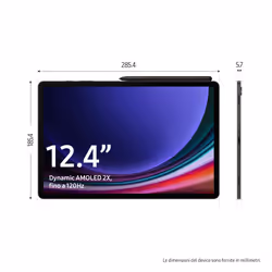 Samsung Galaxy Tab S9+ Tablet AI Pollici Dynamic AMOLED 2X 5G RAM 12GB 256GB Tablet Graphite