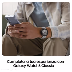Samsung Galaxy Watch6 Classic Smartwatch Fitness Tracker Ghiera Interattiva in Acciao Inox 47mm Graphite - Vista aggiuntiva 7