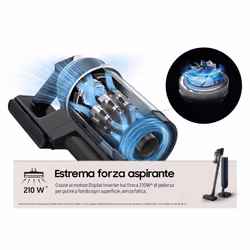 Samsung Aspirapolvere senza filo BESPOKE Jet™ Plus pro extra 210W VS20B95973B - Vista aggiuntiva 5