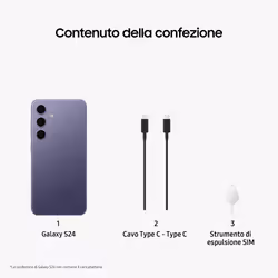 Samsung Galaxy S24 AI, RAM 8GB, 256GB, Cobalt Violet - Vista aggiuntiva 8