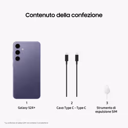 Samsung Galaxy S24+ AI, RAM 12GB, 512GB, Cobalt Violet - Vista aggiuntiva 8