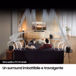 Samsung Soundbar HW-Q990D/ZF Serie Q, 22 Speaker, Wireless Dolby Atmos, Audio a 11.1.4 Canali, Q-Simphony, Alexa integrato e compatibile con Google Assistant, Graphite Black 2024 - Vista aggiuntiva 7