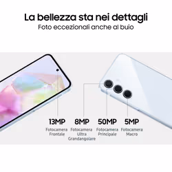 Samsung Galaxy A35 Display FHD+ Super AMOLED 6.6”, 8 GB RAM, 256GB, Awesome Navy - Vista aggiuntiva 6