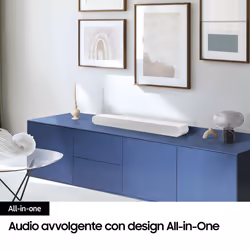 Samsung Soundbar HW-S61D/ZF Serie S, 7 Speaker, Wireless Dolby Atmos, Audio a 5.0 Canali, Q-Simphony, White 2024 - Vista aggiuntiva 4