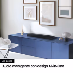 Samsung Soundbar HW-S60D/ZF Serie S, 7 Speaker, Wireless Dolby Atmos, Audio a 5.0 Canali, Q-Simphony, Black 2024 - Vista aggiuntiva 4