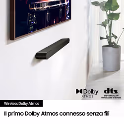 Samsung Soundbar HW-S60D/ZF Serie S, 7 Speaker, Wireless Dolby Atmos, Audio a 5.0 Canali, Q-Simphony, Black 2024 - Vista aggiuntiva 5