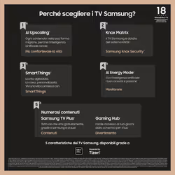 Samsung Q70D TV QLED 4K 65” QE65Q70DATXZT Smart TV Wi-Fi Black 2024, Quantum Processor 4K, 4K AI Upscaling, AirSlim Design, OTS Lite - Vista aggiuntiva 8