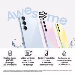 Samsung Galaxy A55 Display FHD+ Super AMOLED 6.6”, 8 GB RAM, 128GB, Awesome Navy - Vista aggiuntiva 4