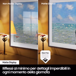 Samsung TV QLED 4K 50” QE50LS03DAUXZT Smart TV Wi-Fi Black 2024, Matte Display, Processore Quantum 4K, Modern Frame Design, OTS Lite - Vista aggiuntiva 5