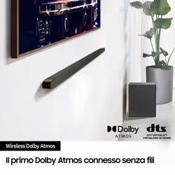 Samsung Soundbar HW-S700D/ZF Serie S, 7 Speaker, Wireless Dolby Atmos, Audio a 3.1 Canali, Q-Simphony, Compatibile con Alexa e Google Assistant, Black 2024 - Vista aggiuntiva 8