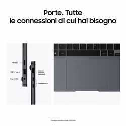 Samsung Galaxy Book4 Pro Laptop, Intel® Core™ Ultra 5 125H, 16 GB RAM, 512 GB SSD, 14" Dynamic AMOLED 2X touch, Win11 Home, Moonstone Gray - Vista aggiuntiva 6