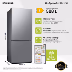 Samsung RB50DG602ES9 Libera installazione 508 L E Metallico, Acciaio inox - Vista aggiuntiva 4