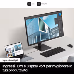 Samsung Monitor HRM ViewFinity S7 - S70D da 27'' UHD Flat - Vista aggiuntiva 4