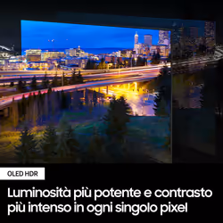 Samsung TV OLED 4K 77” QE77S85DAEXZT Smart TV Wi-Fi Graphite Black 2024, Processore NQ4 AI GEN2, Self-illuminating pixels, Contour Design, Dolby Atmos - Vista aggiuntiva 5