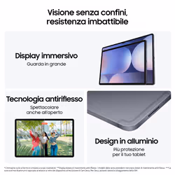 Samsung Galaxy Tab S10+, Tablet AI, Display 12.4" Dynamic AMOLED 2X, Wi-Fi, RAM 12GB, 512GB, 10.090 mAh, IP68, Gray - Vista aggiuntiva 4