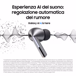 Samsung Galaxy Buds3 Pro Auricolari AI in-ear True Wireless, Speaker a 2 vie, Audio Hi-Fi, Impermeabilità IP57, Silver - Vista aggiuntiva 5