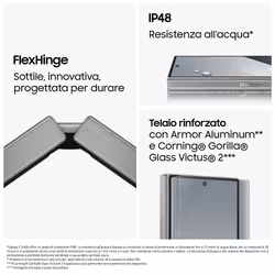 Samsung Galaxy Z Fold6 AI, 1TB, RAM 12GB, Display 6,3"/7,6" Silver Shadow - Vista aggiuntiva 7
