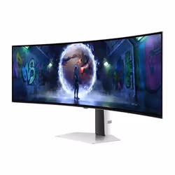 Samsung S49DG934SU 49" Dual QHD OLED Argento - Vista aggiuntiva 4
