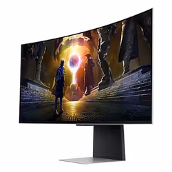 Samsung LS34DG850SUXDU Monitor PC 86,4 cm (34") 3440 x 1440 Pixel OLED Argento - Vista aggiuntiva 2