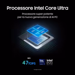 Samsung Galaxy Book Galaxy Book5 Pro 360 Intel Core Ultra 7 256V 16" Touch WQXGA+ 16 GB 512 GB SSD Win11 Home Grigio - Vista aggiuntiva 7