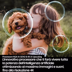 Samsung Neo QLED AI TV 50" QE50QN80FAUXZT 4K Mini LED, Processore NQ4 AI Gen2, 4K AI Upscaling, Motion Xcelerator 144Hz, Neo Quantum HDR, Dolby Atmos & OTS Lite, Simple Chamfer Design, Vision AI Smart TV, 2025 - Vista aggiuntiva 6