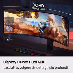 Samsung Monitor Gaming Odyssey G9 - G91F da 49'' DQHD - Vista aggiuntiva 6