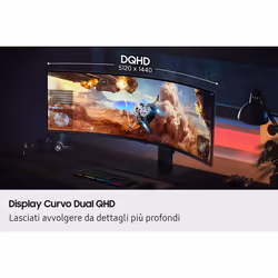 Samsung Monitor Gaming Odyssey G9 - G91F da 49" DQHD Curvo - Vista aggiuntiva 6