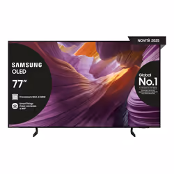 Samsung Smart TV 77" QE77S85FAEXZT OLED 4K 2025, 195,6 cm (77"), 3840 x 2160 Pixel, OLED, Smart TV, Wi-Fi, Nero