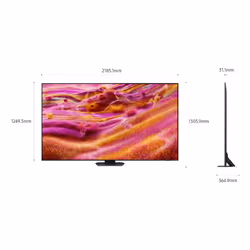 Samsung Neo QLED AI TV 98" QE98QN90FATXZT 4K Mini LED, Processore NQ4 AI Gen3, 4K AI Upscaling Pro, Motion Xcelerator 165Hz, Neo Quantum HDR+, Dolby Atmos & OTS+, NeoSlim Design, Vision AI Smart TV, 2025 - Vista aggiuntiva 3