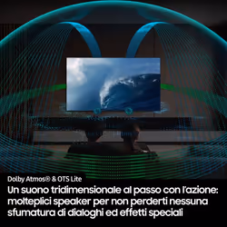 Samsung Neo QLED AI TV 65" QE65QN85FAUXZT 4K Mini LED, Processore NQ4 AI Gen2, 4K AI Upscaling, Neo Quantum HDR+, Dolby Atmos & OTS Lite, Simple Chamfer Design, Vision AI Smart TV, 2025 - Vista aggiuntiva 8