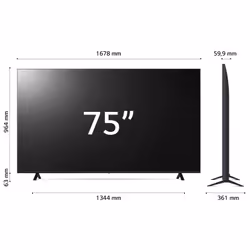 LG NanoCell AI 75'' Serie NANO82 75NANO82T6B, TV 4K, 3 HDMI, SMART TV 2024 - Vista aggiuntiva 8