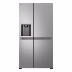LG GSLC40PYPE Frigo Syde-by-Side, Classe E, 638L, Porte piatte, Dispenser con allaccio, Linear Cooling, Prime Silver, Libera  ...