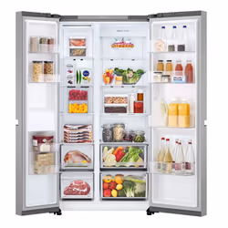 LG GSBC40PYPE Frigorifero Side-by-Side, Classe E, 664L, Porte piatte, Linear Cooling, Smart Diagnosis, Prime Silver - Vista aggiuntiva 2