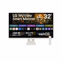LG 32SR73U-W, 80 cm (31.5"), 3840 x 2160 Pixel, 4K Ultra HD, LCD, 5 ms, Bianco
