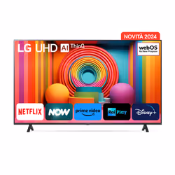 LG UHD 50'' Serie UR75 50UR75006LK, TV 4K, 3 HDMI, SMART TV 2024, 127 cm (50"), 3840 x 2160 Pixel, LED, Smart TV, Wi-Fi, Nero